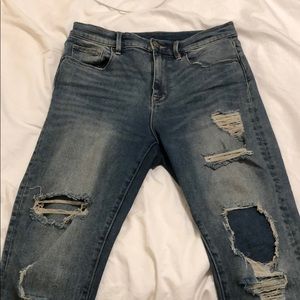 Distressed jeans